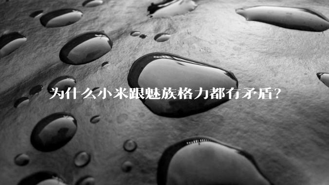 为什么小米跟魅族格力都有矛盾？